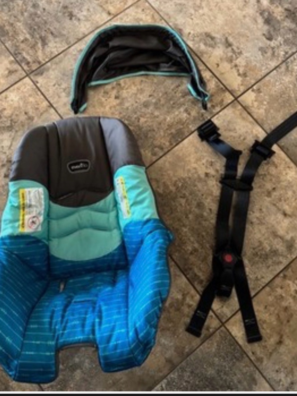 Replacement Cover, Canopy & 5 Point Harness Evenflo Nurture Infant Car Seat